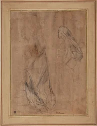 Santa Elisabetta con il bambino Giovanni Battista, studio per la Madonna della Gatta